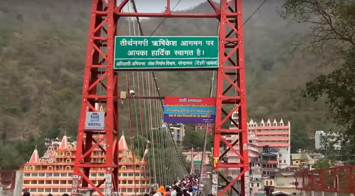 Luxman Jhoola bridge, Rishikesh (Video Grab)