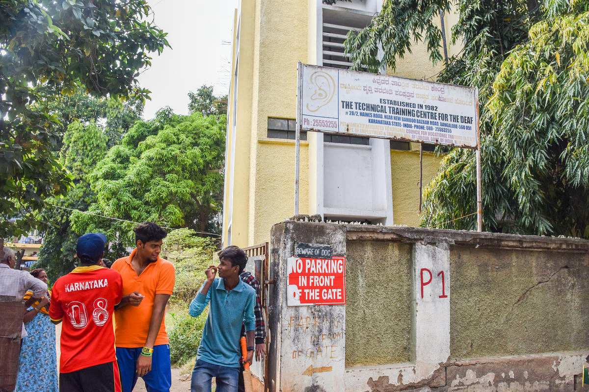 The Technical Training Centre for the Deaf is located on Haines Road, New Bamboo Bazaar Road in Shivajinagar. DH PHOTO