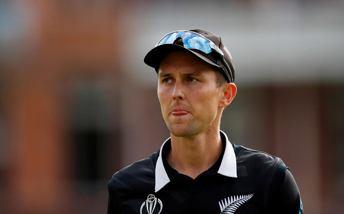 New Zealand's Trent Boult, shown in a file photo, is one of a small number of players to return home after they lost the World Cup final to England. Reuters