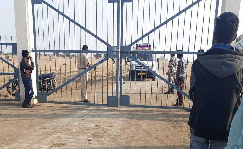 An ambulance coming out of the CAD, Pulgaon on Tuesday morning. (ANI photo)