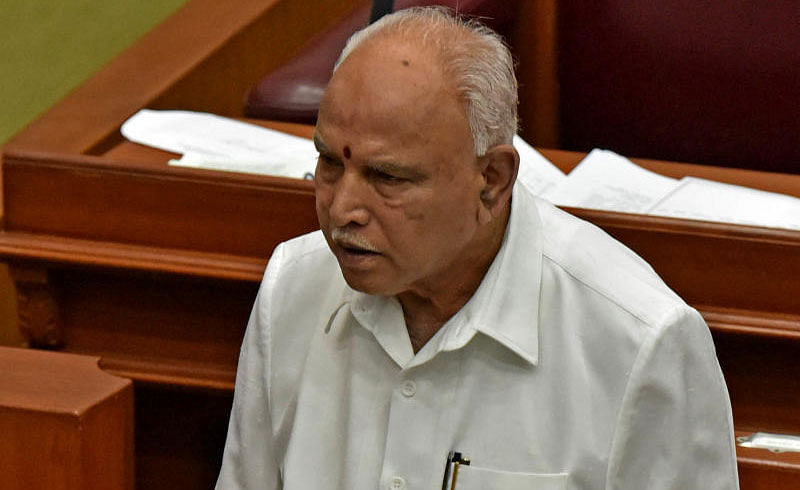 Leader of the Opposition B S Yeddyurappa. DH file photo