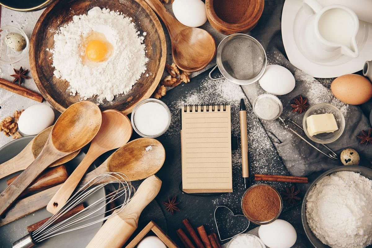 Keep your ingredients ready before you start baking.