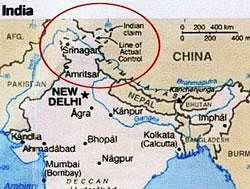 Indian map as shown on the official website of the US State Department on Monday. Pok is shown as the part of Pakistan while Aksai Chin is shown as Indian claim. PTI