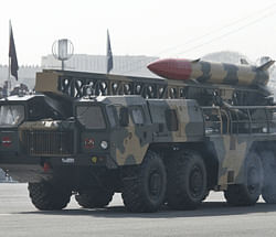 nuclear-capable Hatf-II ballistic missile. File Photo