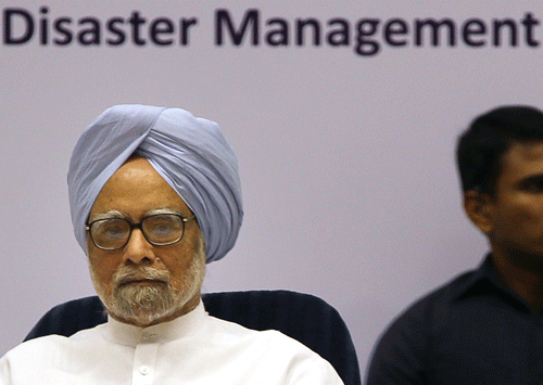 Prime Minister Manmohan Singh listens to a speaker during the first session of National Platform for Disaster Risk Reduction, in New Delhi, Monday, May 13, 2013. AP Photo