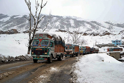 Cross Line of Control (LoC) trade in Kashmir failed to resume today as no goods trucks arrived at the crossing point from Pakistan-occupied-Kashmir (PoK), but it re-opened in the Jammu region with nine vehicles crossing over. PTI File Photo