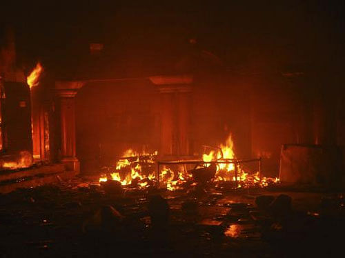 Hindu temple attacked, set on fire in Pakistan Reuters /image
