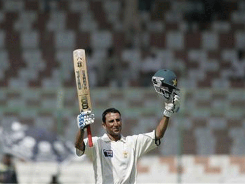 Veteran batsman Younis Khan hit an unbeaten 133 to steer Pakistan out of trouble on the opening day of the first Test against Sri Lanka here on Wednesday. Reuters file photo