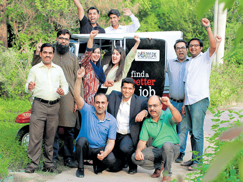 exultant bunch: The team of Naseeb Networks International (NNI), a Lahore-based company running the online job marketplace Rozee.pk, that won investments worth $6.5 million, from the European investment firms this May. Success stories like Naseeb's depend on building a reputation as trustworthy, talented players who can build long-term relationships with adventurous investors overseas. nni