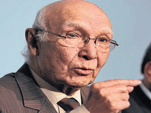 Aziz maintained that the international community has concerns about the Afghan issue and no world power wants war in Afghanistan. File Photo