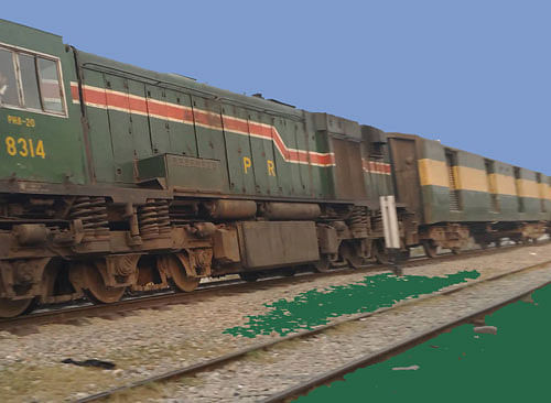 In the meantime, Awam Express heading on the same line collided with the stationary goods train.  File photo