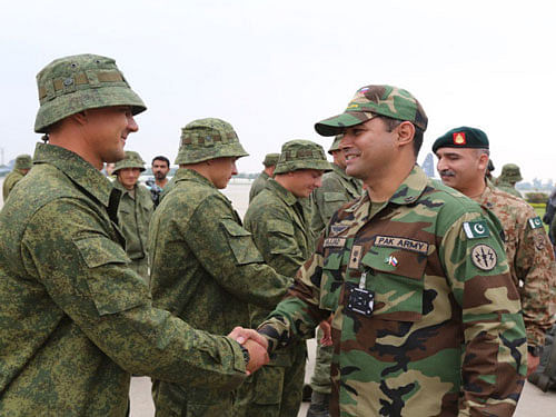 The statement assumes significance as there have been reports from Pakistan that a mechanised infantry unit of the Russian military arrived in Pakistan today to participate in the first-ever joint military drills dubbed 'Friendship-2016' starting from tomorrow. Image: Twitter