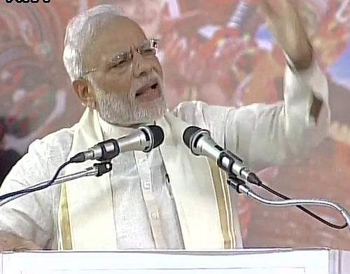 Addressing a BJP meet in Kerala, he said he was speaking to Pakistani people directly in the wake of the recent terror attack on Indian Army at Uri in Jammu and Kashmir. ANI Photo