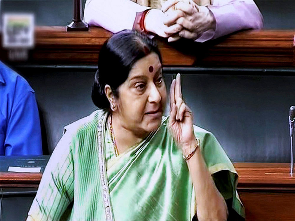 External Affairs Minister Sushma Swaraj. PTI photo