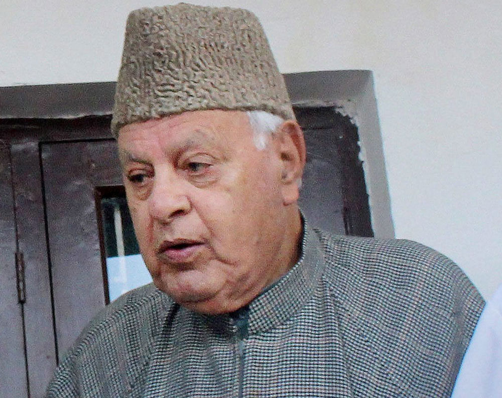 Former Jammu and Kashmir chief minister Farooq Abdullah. Press Trust of India file photo