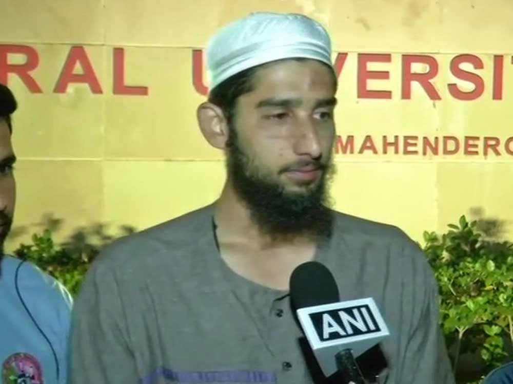 Aftab Ahmad, students of Central University of Haryana alleged that they were thrashed by a group of unidentified people  on Friday 'for no reason'.
