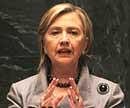 US Secretary of State Hillary Clinton. File Photo/AP