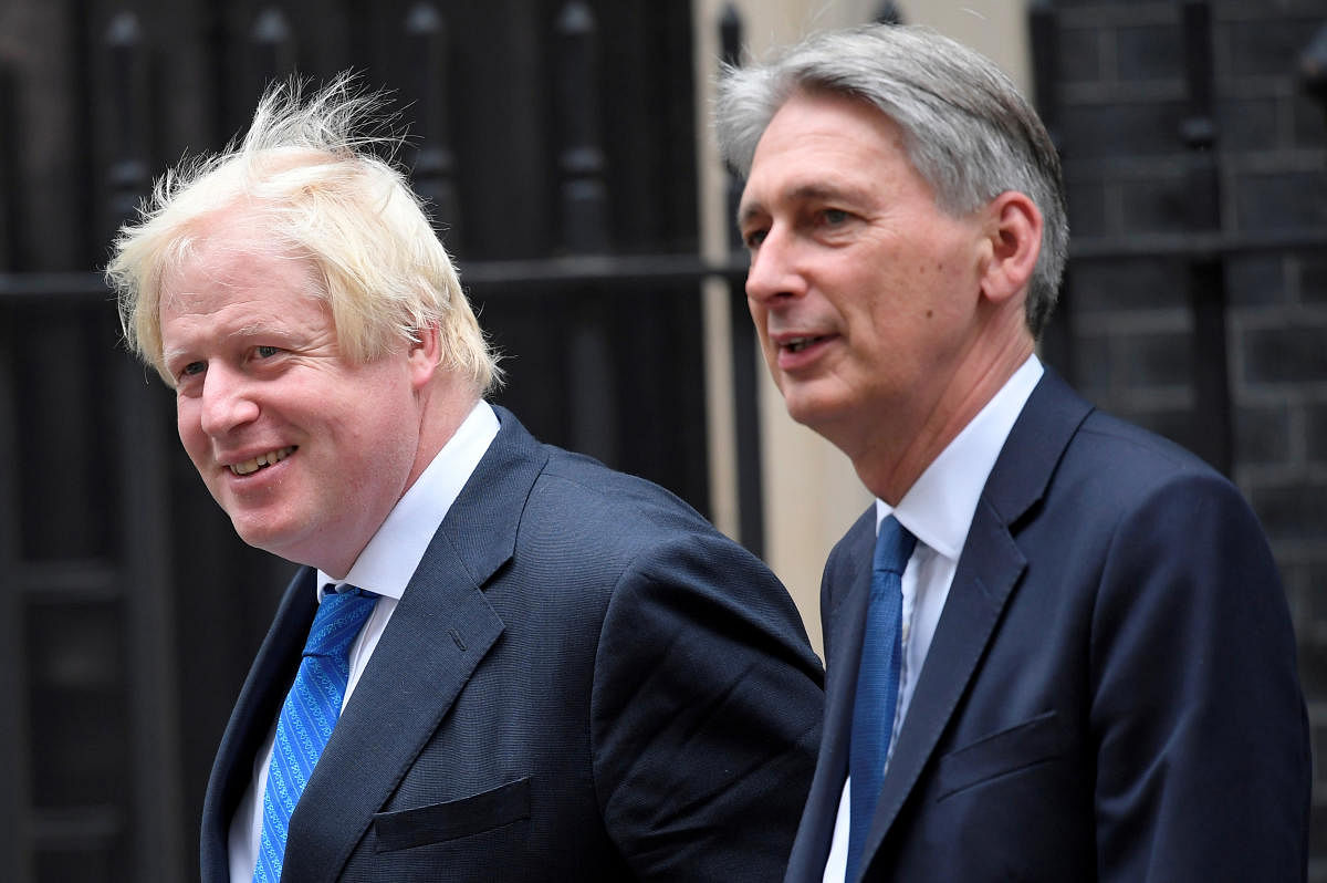 Phillip Hammond (R) and Boris Johnson (L) do not see eye-to-eye on Brexit (Reuters File Photo)