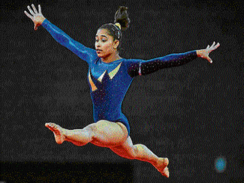 Dipa Karmakar, the first Indian woman to win a medal in artistic gymnastics.