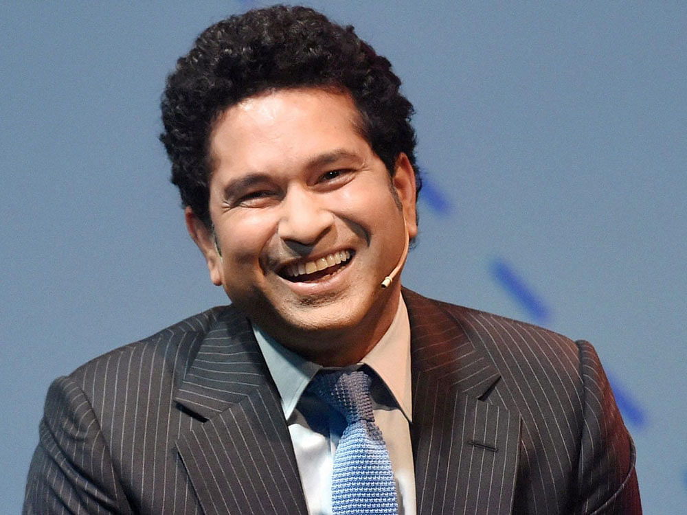 Stating the importance of health, particularly because India is set to become the youngest nation by population, Sachin Tendulkar appealed to the youth to take up sports. PTI photo.