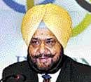 Randhir Singh, member of the International Olympic Committee, addresses a press conference in New Delhi on Tuesday.  PTI