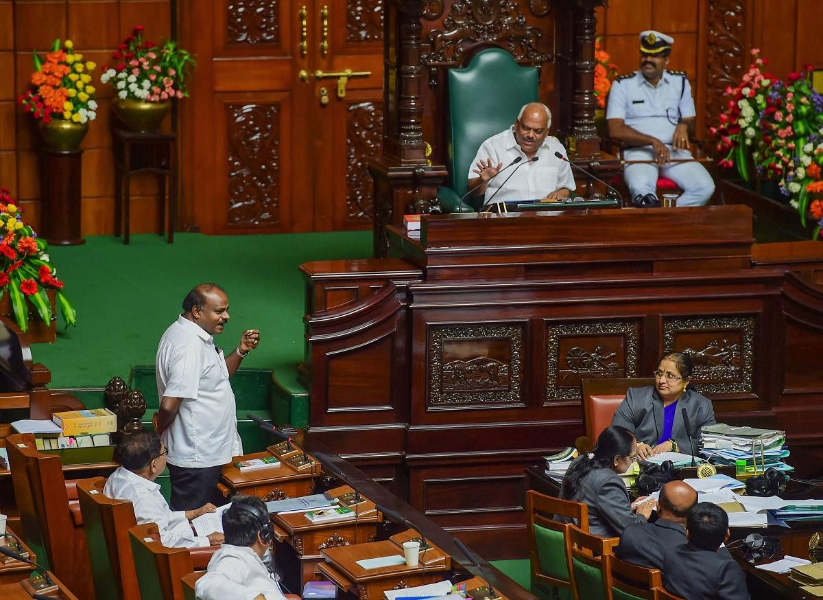 Karnataka Chief Minister H D Kumaraswamy on Tuesday said he was ready to "sacrifice" his post happily, as he replied to the confidence motion debate in the assembly. PTI