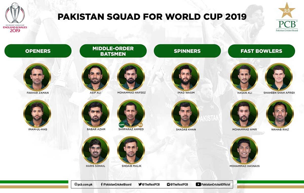 The selectors have axed allrounder Faheem Ashraf and left-arm pacer Junaid Khan from their initial World Cup squad to make way for the two senior players. Image courtesy: Twitter