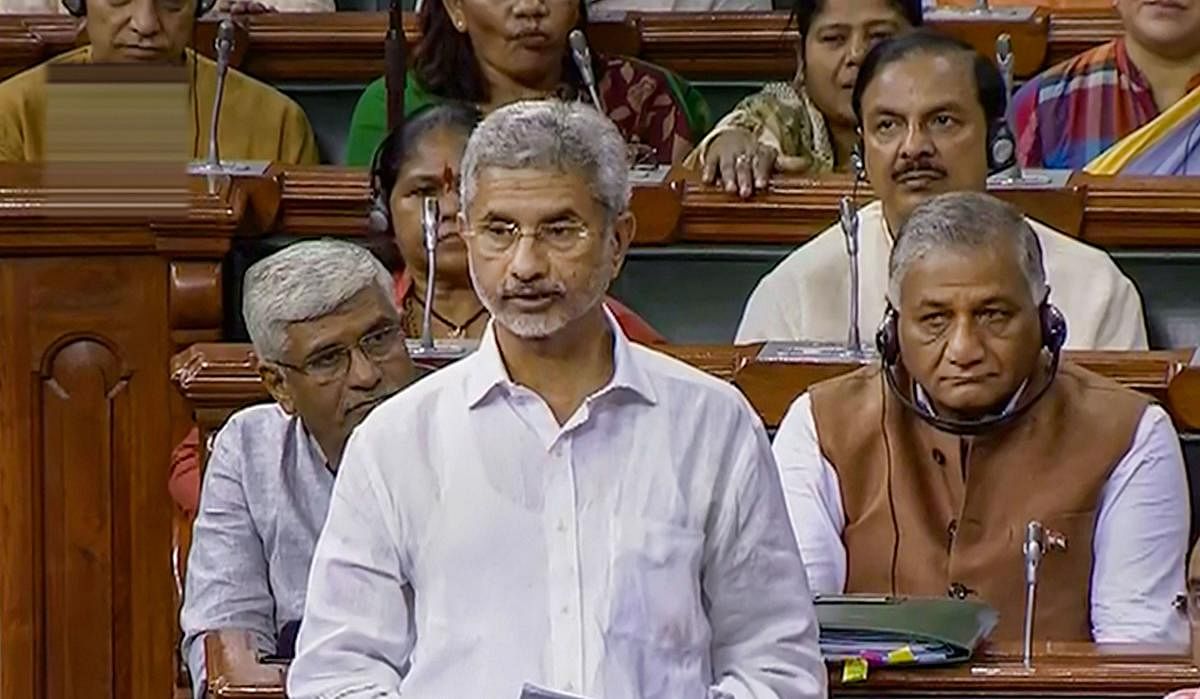 External Affairs Minister S Jaishankar said the government reiterates that India's consistent position that all outstanding issues between India and Pakistan can be resolved only bilaterally.
