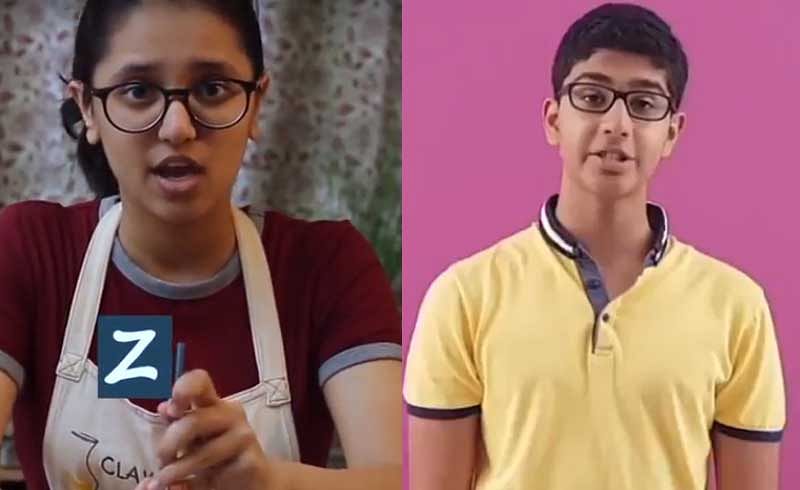 Nikhiya Shamsher and Samay Godika. (Screengrabs/https://breakthroughjuniorchallenge.org/)