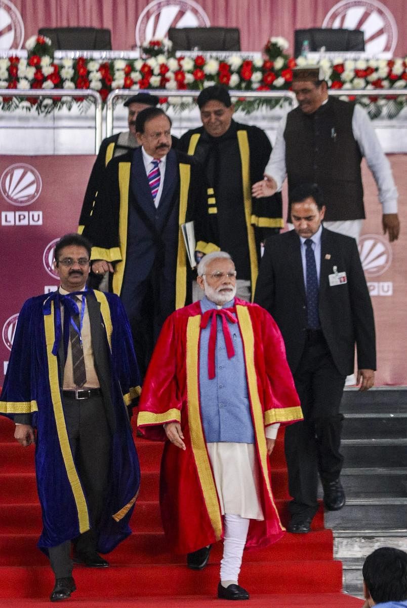 Prime Minister Narendra Modi during the inauguration of the 106th Indian Science Congress, at Lovely Professional University in Jalandhar. PTI