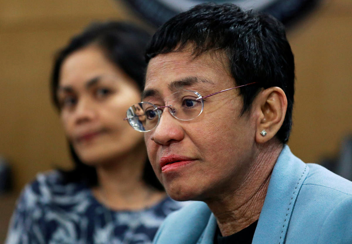 Maria Ressa's news site, Rappler, criticised Phillipines President, Rodrigo Duterte, and is facing a libel trial (Reuters File Photo)