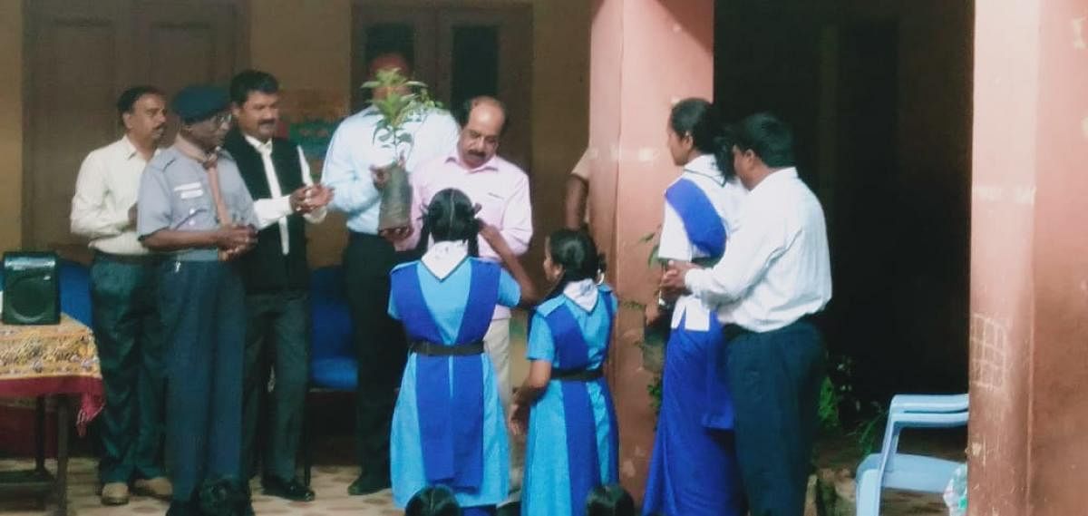 Saplings were distributed to the students on the occasion. Special arrangement