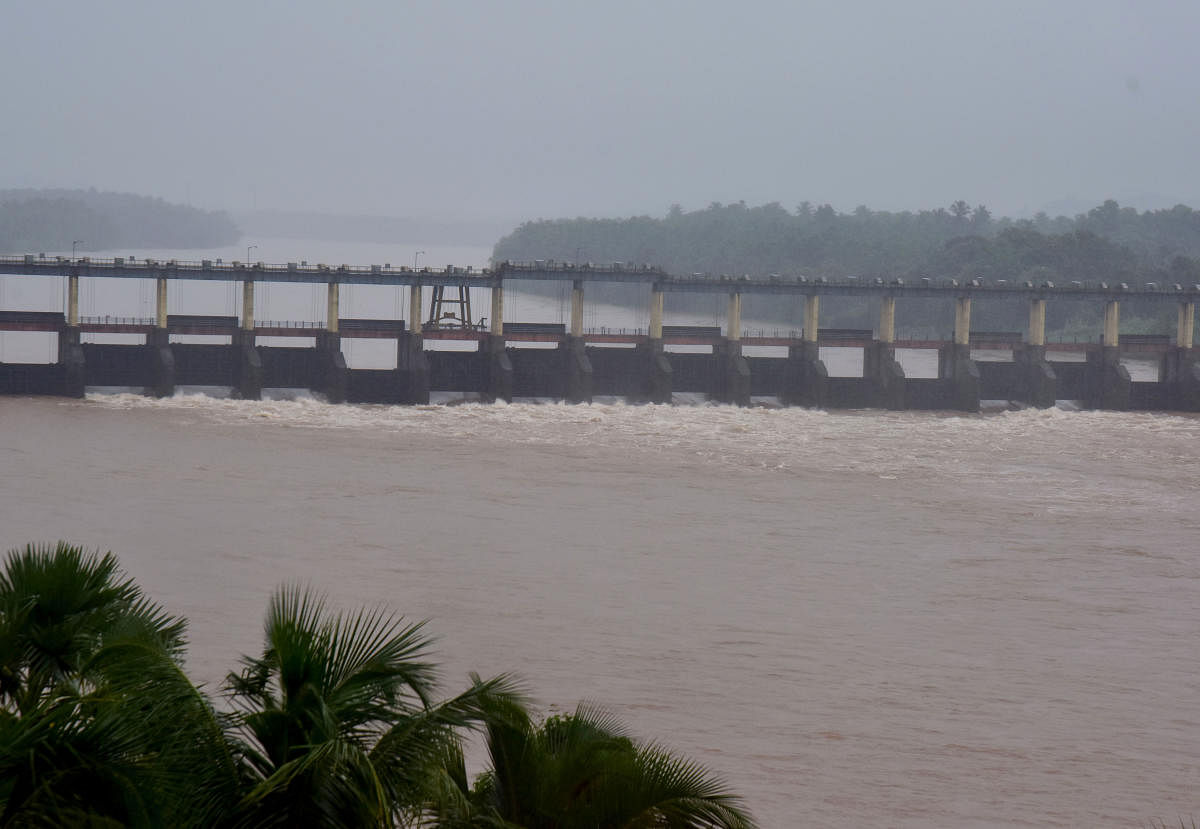 A view of Thumbe vented dam, which supplies water to Mangaluru city. DH photo/ Govindraj Javali