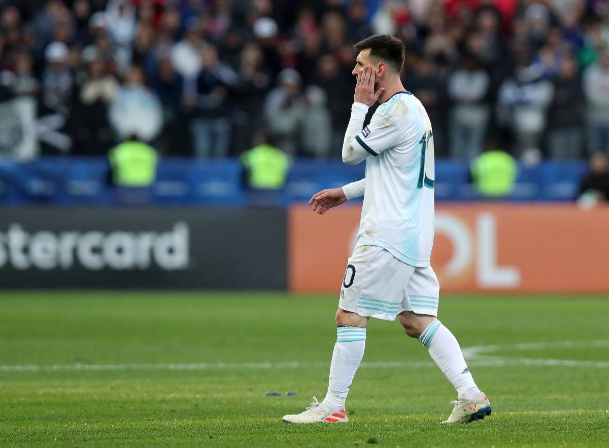 Messi got into a heated argument with Gary Medel during Argentina's clash with Chile in the Copa America (Reuters File Photo)