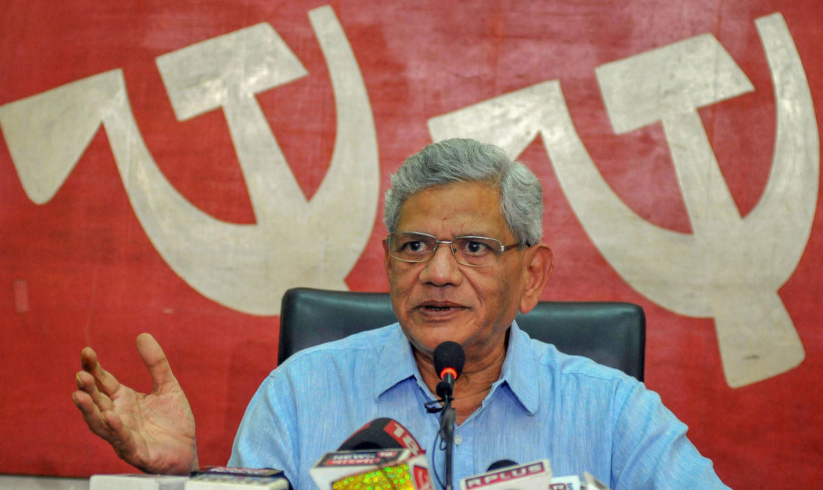 CPI(M) general secretary Sitaram Yechury has alleged that "brazen horse-trading" and "misuse of power" by the BJP has led to the collapse of the Congress-JD(S) coalition government in Karnataka. (PTI Photo)