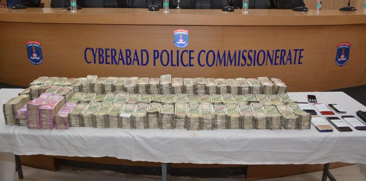 Money confiscated from the robbers