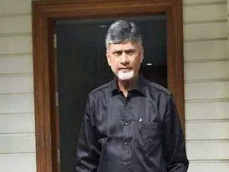 Nara Chandrababu Naidu sporting a black shirt while attending Assembly on Friday in protest of centre’s step motherly treatment towards Andhra Pradesh. (DH Photo)