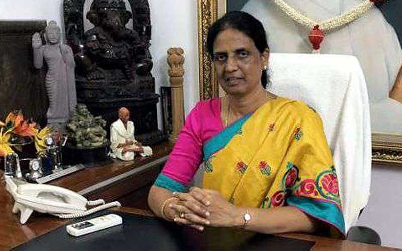  File photo of former Home Minister P Sabitha Indra Reddy