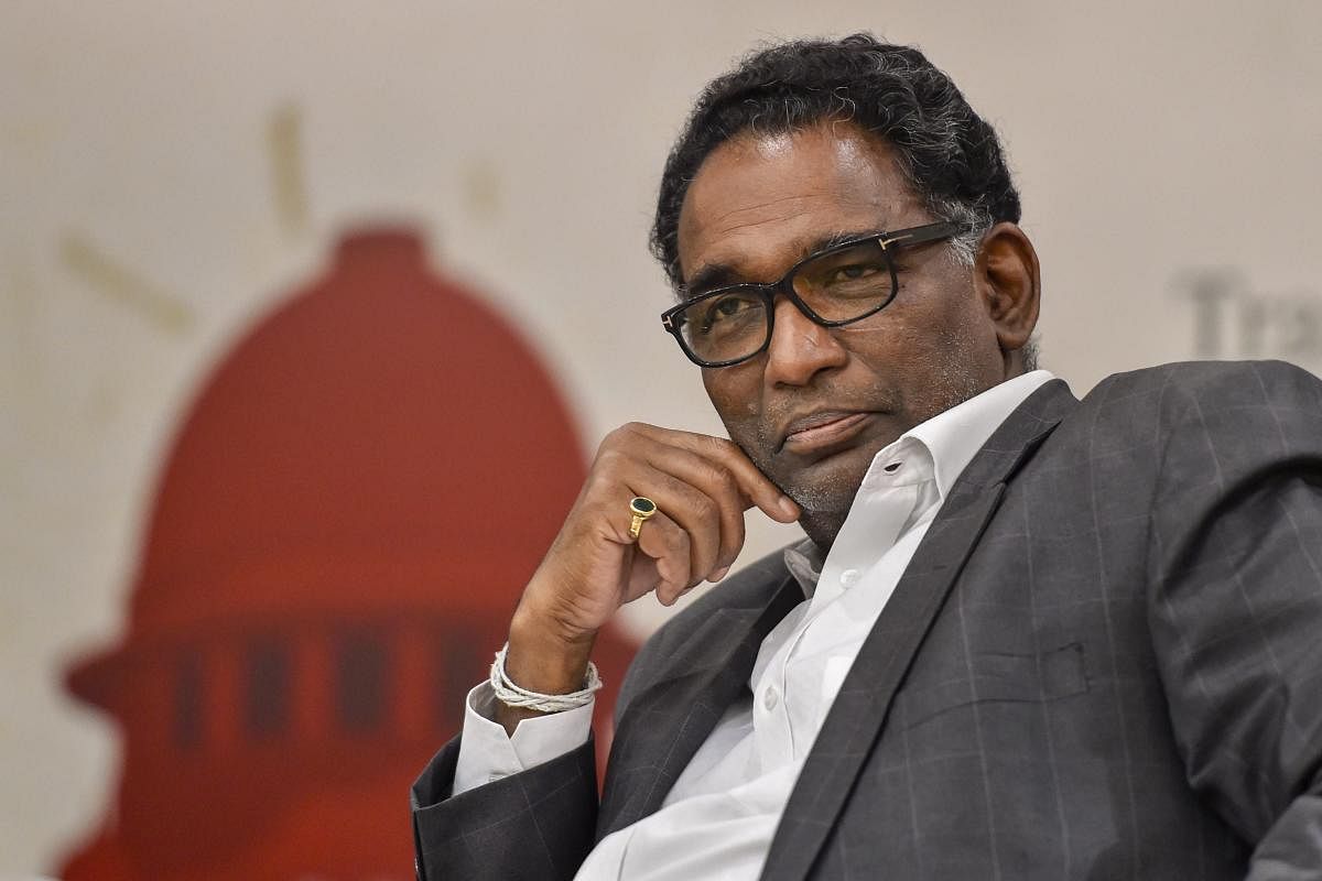 New Delhi: Supreme Court judge Justice Jasti Chelameswar during a book launch 'Appointment of Judges to the Supreme Court of India' edited by Arghya Sengupta and Ritwika Sharma in New Delhi, on Monday. PTI Photo by Ravi Choudhary(PTI4_9_2018_000210B)