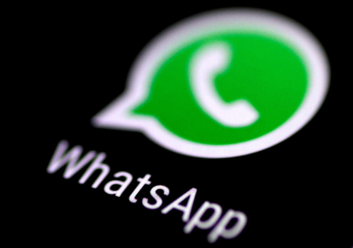 The WhatsApp messaging application is seen on a phone screen. Reuters file photo