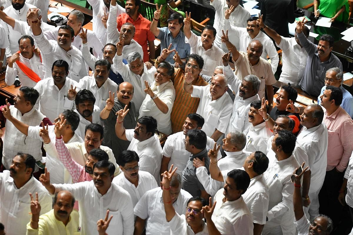 Karnataka BJP president B S Yediyurappa was sworn in as Chief Minister of the state for the fourth time on Friday. AFP file photo