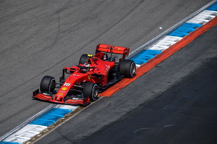 Ferrari's Charles Leclerc in action during free practice ahead of the weekend's German Grand Prix. Picture credit: AFP