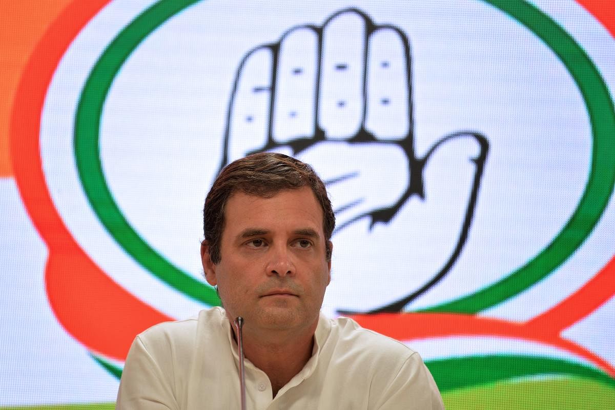 Rahul Gandhi alleged that the Modi government is "diluting" the RTI Act to "help the corrupt steal from India". Photo credit: AFP