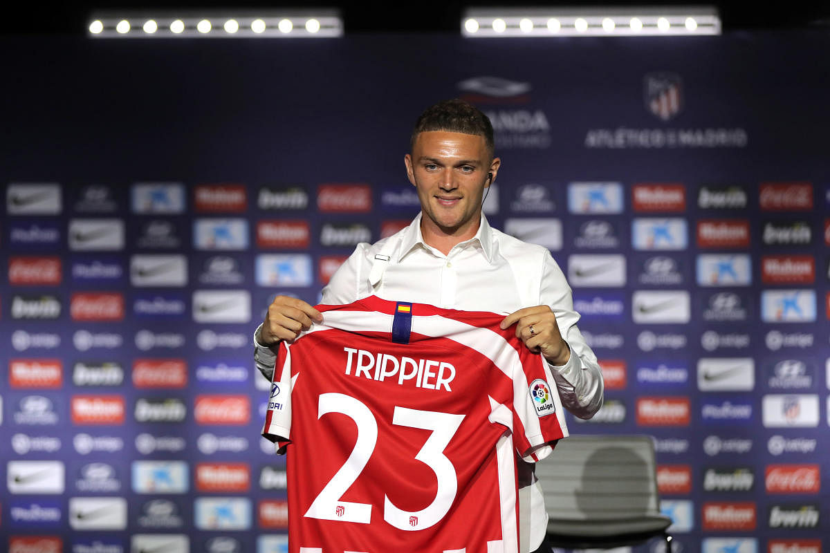 New Atletico Madrid signing Kieran Trippier said he is settling into life with the Spanish club quicker than expected thanks to his teammates, and reserved praise for his new manager's approach to coaching. (Reuters Photo)