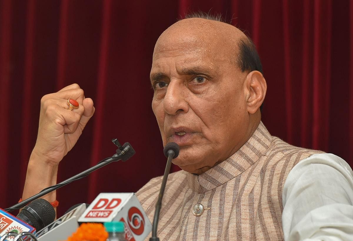 In his first overseas trip as Defence Minister, Rajnath Singh on Sunday arrived here in Mozambique. (PTI Photo)