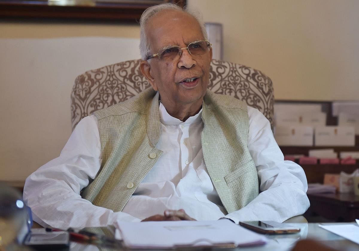 Outgoing West Bengal governor Keshari Nath Tripathi during an interview with PTI at Governor House, in Kolkata (PTI Photo)