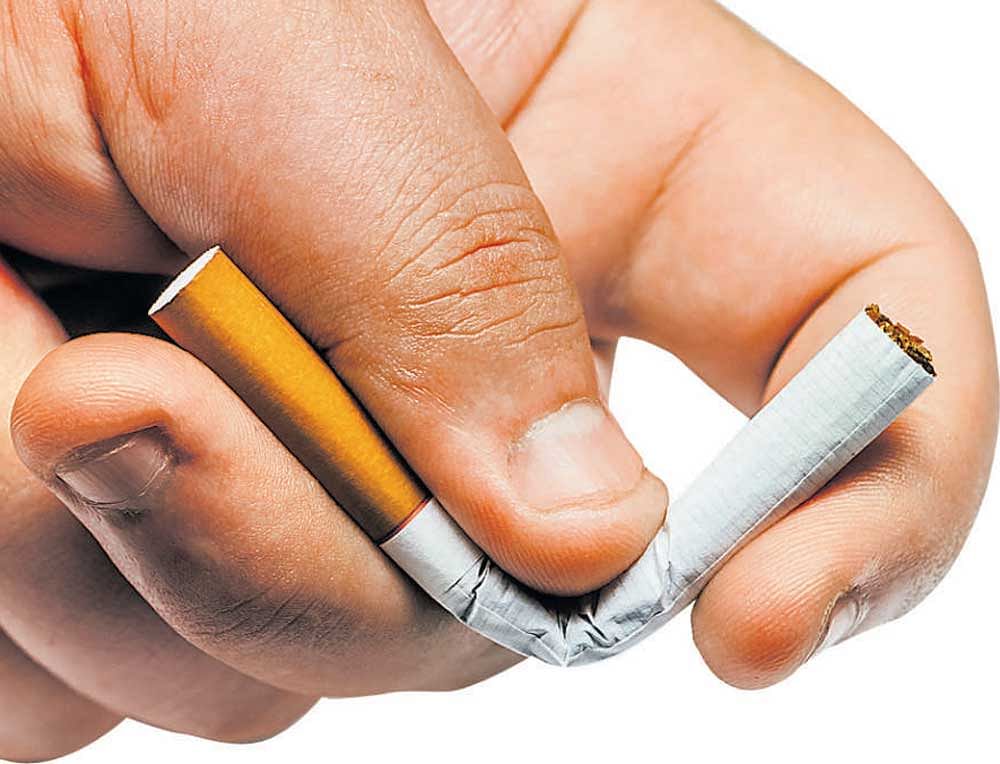 In South India Karnataka, Tamil Nadu and Goa are the places where the number of people continue to smoke would rise in the next ten years.  DH file photo
