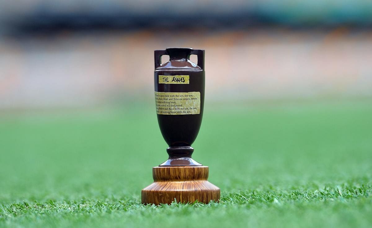 The Ashes urn. Photo credit: AFP