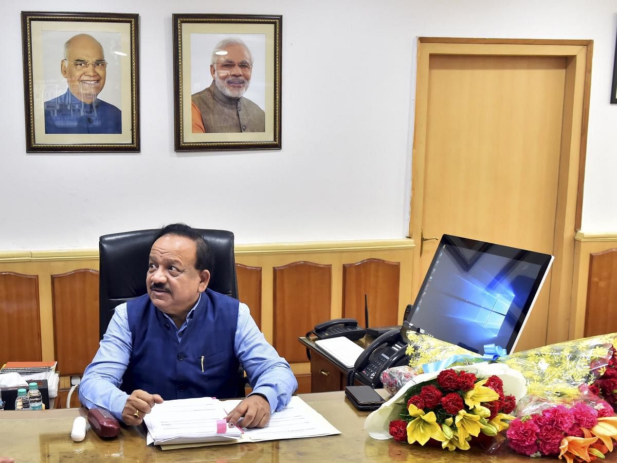 The government's expenditure on health services has increased continuously over the years and the target is to raise it to 2.5 per cent of the country's GDP by 2025, Health Minister Harsh Vardhan. (PTI Photo)