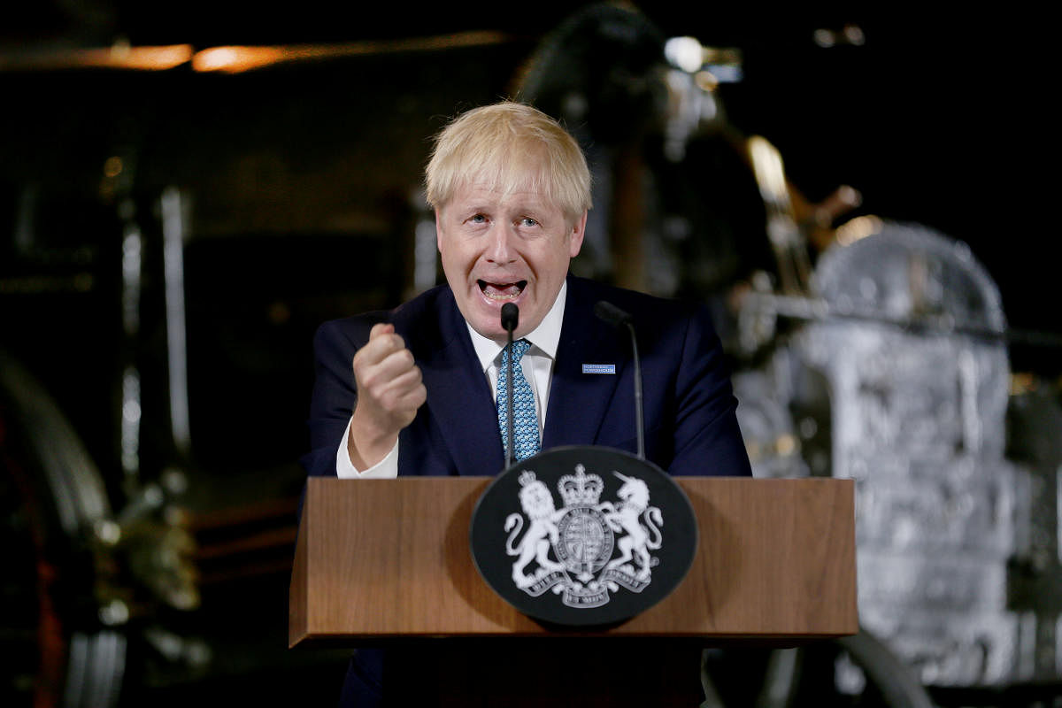 Britain's Prime Minister Boris Johnson has vowed that he will drag United Kingdom out of EU. (Reuters Photo)